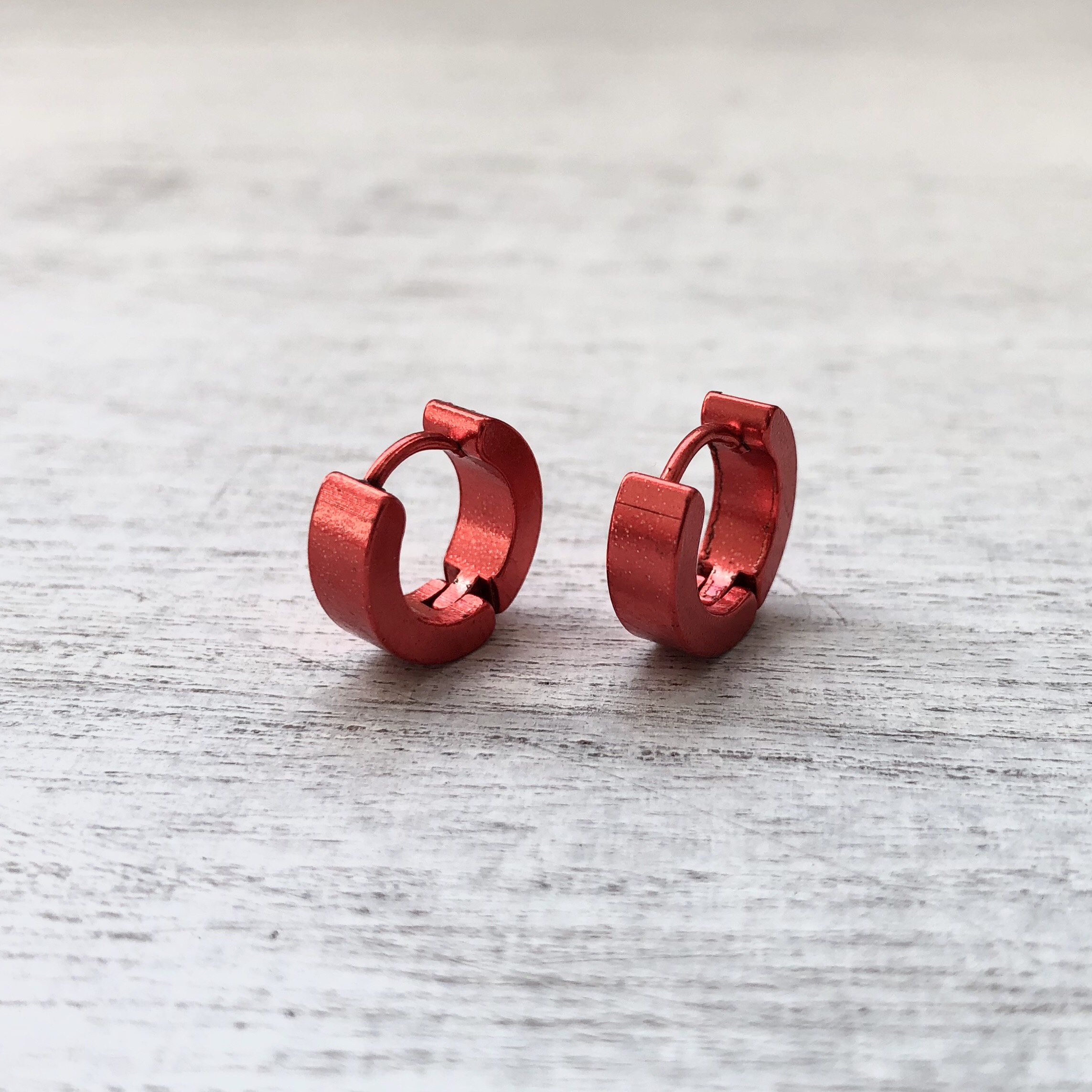 アラビア フープ なから ピアス ピンクゴールド ステンレス