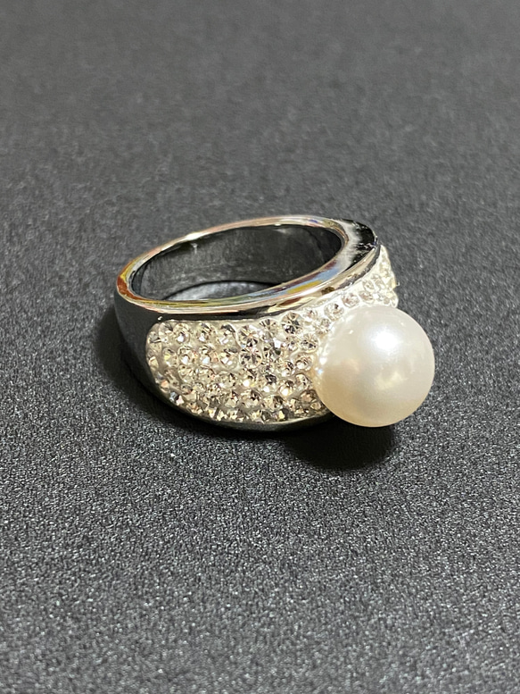 white pearl ring 6枚目の画像