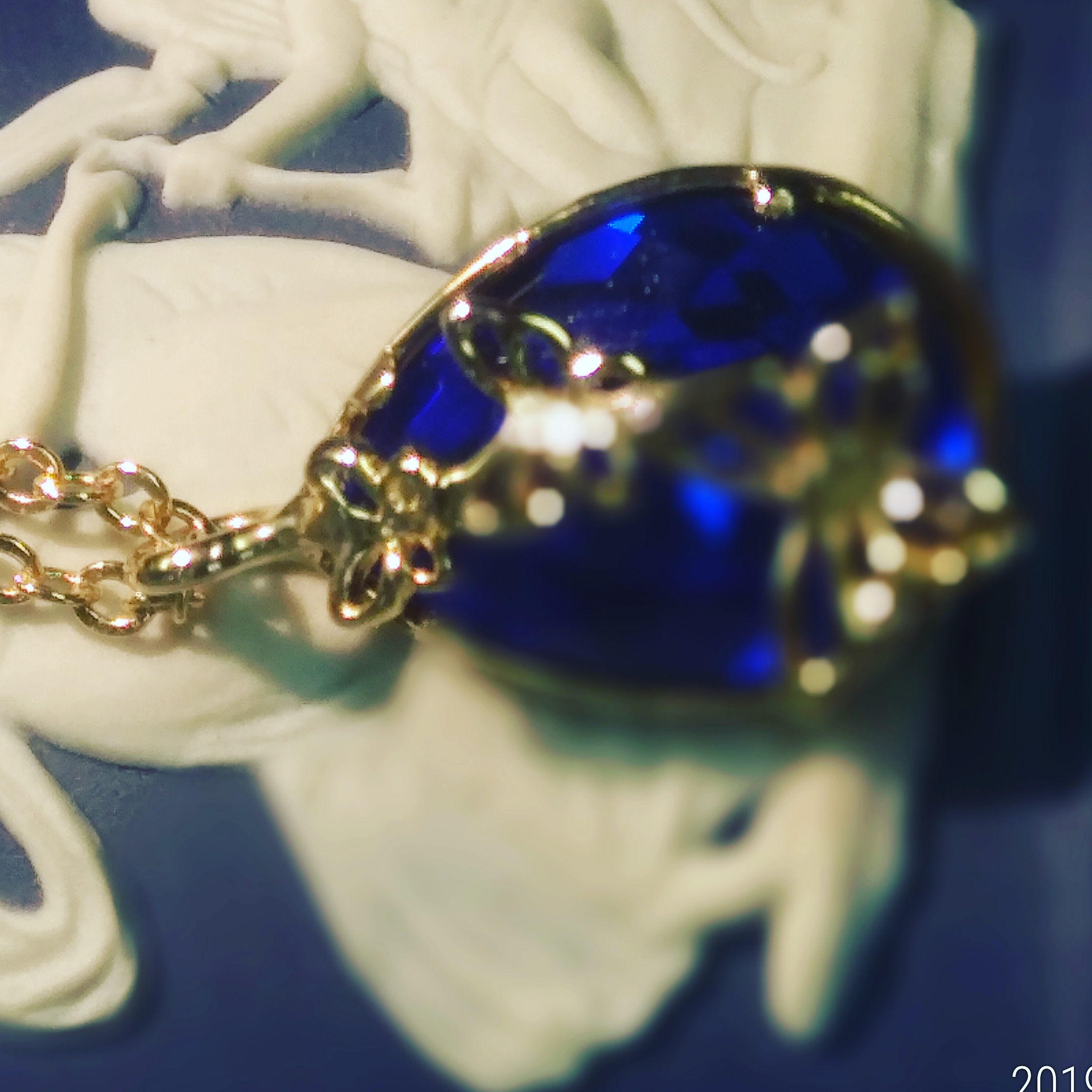 SWAROVSKIbutterfly～夢を掴むネックレス～サファイア