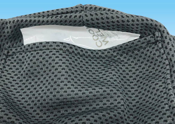 【SALE】保冷剤ポケット付き 3D夏マスク 濡らして涼しい 速乾接触冷感メッシュ コードストッパー付 チャコールグレー 5枚目の画像