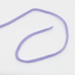 【SALE】日本製 4m マスクゴム 淡い藤色紫 ラベンダーパープル 耳に優しいふわふわ肌触りの丸タイプ 約3mm幅 3枚目の画像