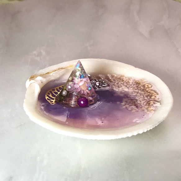 ピンクオーシャンアクセサリートレイ ピンク パープル オルゴリウム 