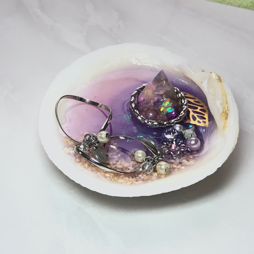 ピンクオーシャンアクセサリートレイ ピンク パープル オルゴリウム 