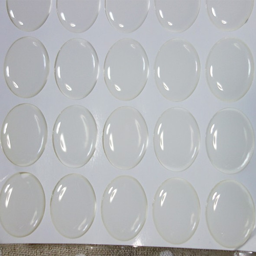 18mm x 25mm 楕円形 50個 エポキシクリアシール 透明カボション 