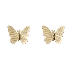 イヤリング ノンホールピアス 人気  痛くない ゴールド 蝶々 バタフライ 上品 華奢 小ぶり 大人 樹脂 イヤリング 6枚目の画像