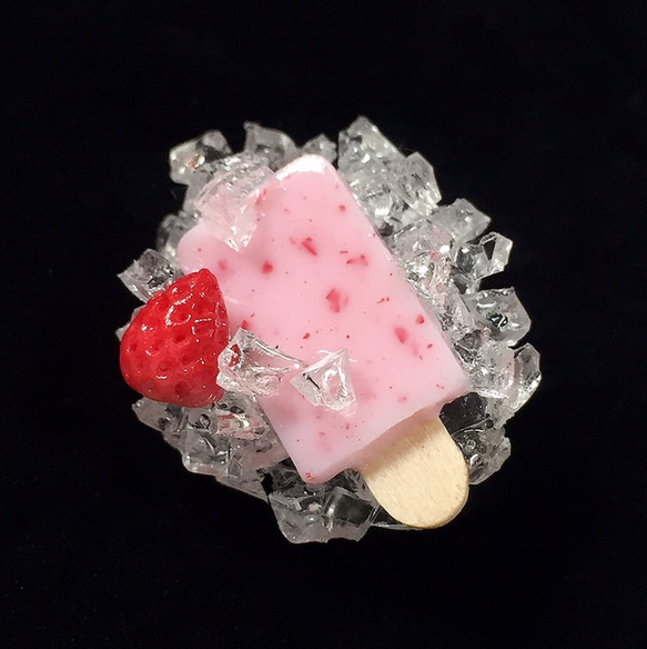 アイスクリームとキャンディー指輪のセット 食品サンプル フェイクスイーツ