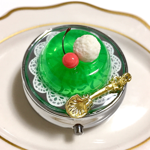 食品サンプル】昭和レトロ 喫茶店のキラキラゼリー オブジェ