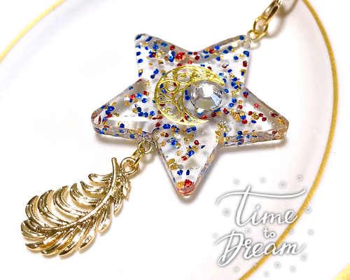 流れ星のオーナメントキーホルダー(バッグチャーム)カーニバル