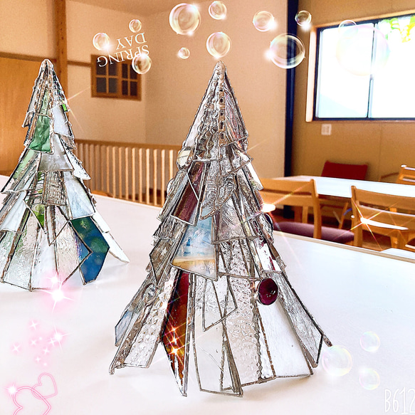クリスマスツリー(ステンドグラス用ガラス使用) クリスマスツリー