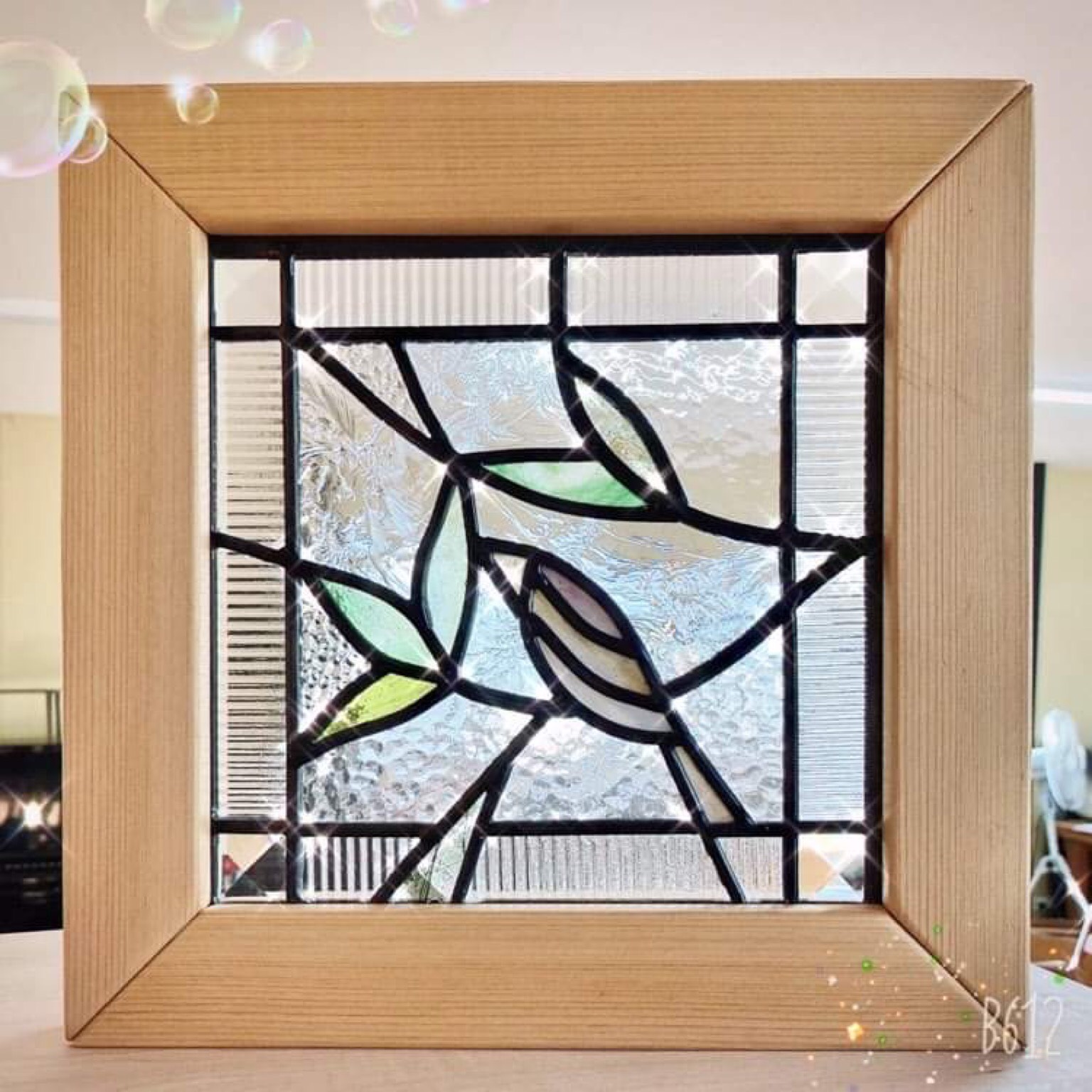 ステンドグラス　ハンドメイド　パネル ハンドメイド】ステンドグラス パネル ひまわり｜Yahoo!フリマ