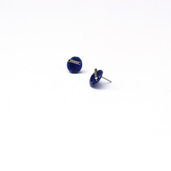 1点もの！ソーダライトピアス~connect stainless pierced earrings sodalite~ 2枚目の画像