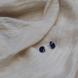1点もの！ソーダライトピアス~connect stainless pierced earrings sodalite~ 3枚目の画像