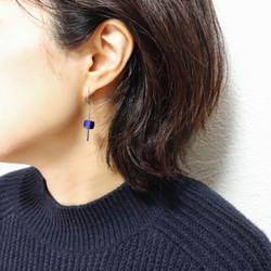 ステンレス×ラピスラズリピアス~plus stainless pierces lapis lazuli~ 4枚目の画像