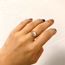 ムーンストーンリング~float stainless×K18 moonstone ring~ 1枚目の画像