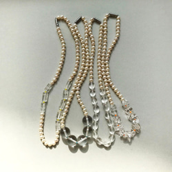 オーダー制作受付中！knot pearl & quartz necklace~frosted~ 7枚目の画像