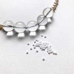 オーダー制作受付中！knot pearl & quartz necklace~polka dots~ 6枚目の画像