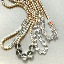 オーダー制作受付中！knot pearl & quartz necklace~polka dots~ 8枚目の画像