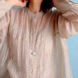 白玉のようにぷるんとしたモチーフネックレス~shiratama stainless necklace~（受注制作） 5枚目の画像
