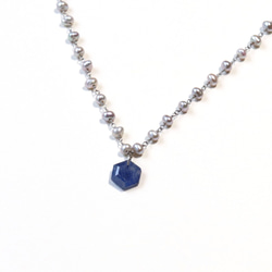 ブルーサファイア＆バロックパールネックレス~plus blue sapphire & pearl necklace~ 2枚目の画像