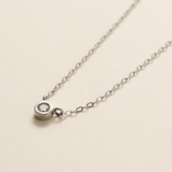 (受注制作)ステンレス×ダイヤモンドネックレス~dot stainless diamond necklace~ 4枚目の画像