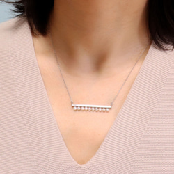 ステンレス×淡水パールロングネックレス~ridge stainless×pearl long necklace~ 3枚目の画像