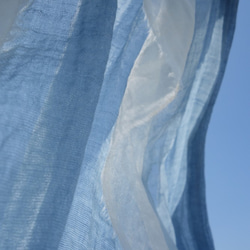 そよ風ストール☀藍色　オーガニックコットンストール　ベンガラ染め　初夏の持ち物2020 3枚目の画像