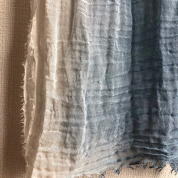 そよ風ストール☀藍色　オーガニックコットンストール　ベンガラ染め　初夏の持ち物2020 9枚目の画像