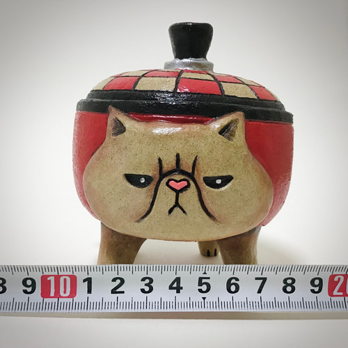 ふんばりネコの小物入れ エキゾチックショートヘア その他