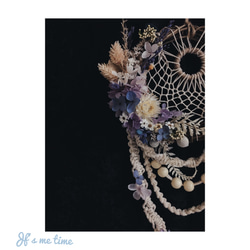 花編み。ドリームキャッチャー。紫蝶夢舞 2枚目の画像