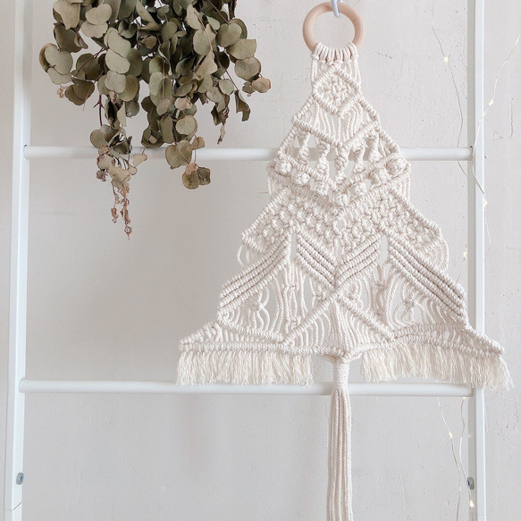 ER限定マクラメクリスマスツリー壁掛けタペストリー×雪の結晶3点付き ISLANDER限定マクラメクリスマスツリー壁掛けタペストリー×雪の