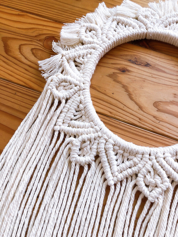 macrame fringe wreath 2枚目の画像