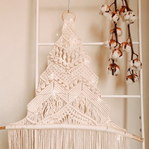 マクラメクリスマスツリー♡BIGsize マクラメ クリスマスツリー タペストリー Big size タペストリー
