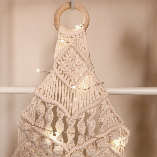 マクラメ クリスマスツリー タペストリー Big size タペストリー