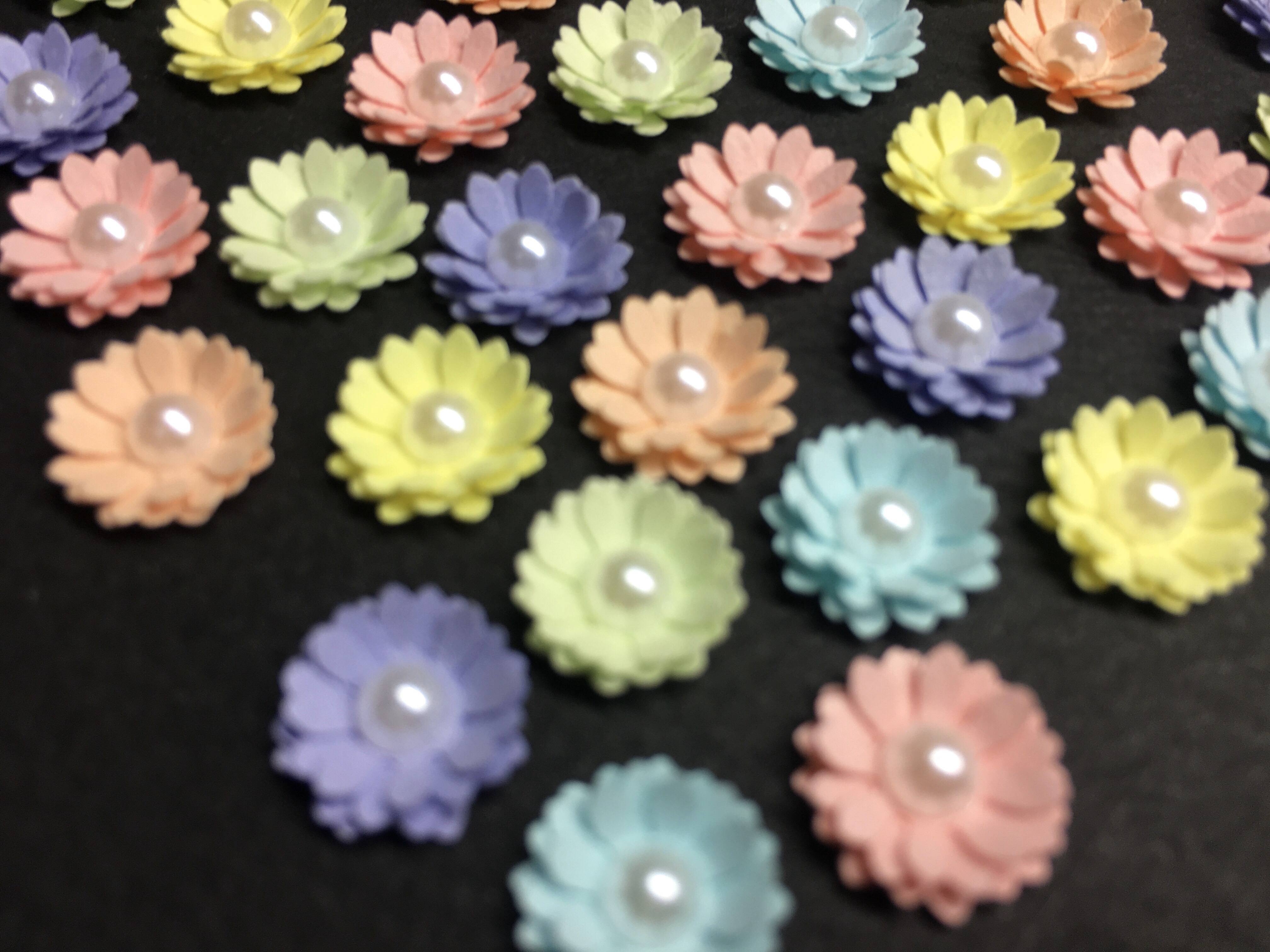 ペーパークラフト＊小さなお花達セット＊パステル系セット・立体