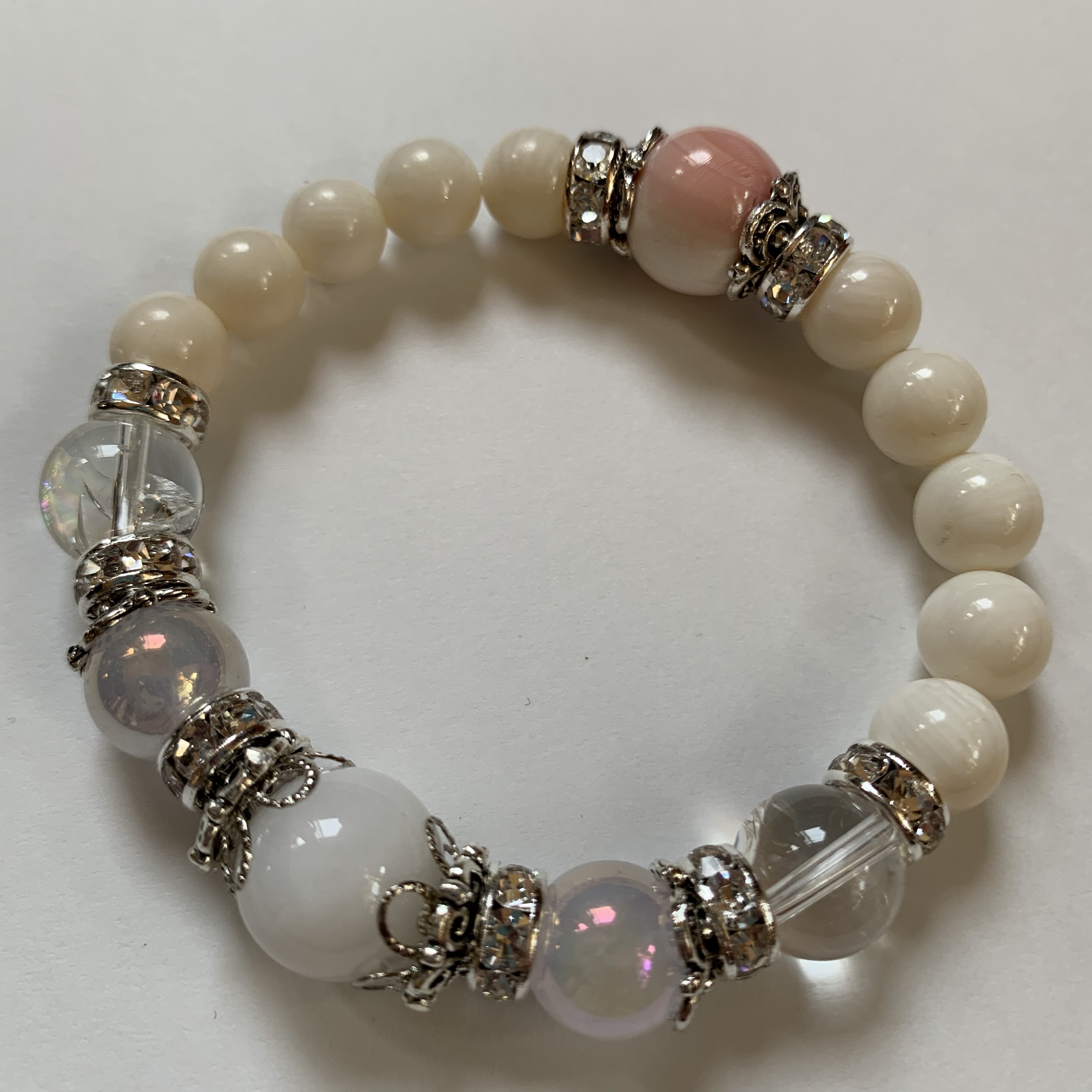 23　(アゼツライト＆ローズオーラ＆アイリスクオーツ＆コーラル＆クイ