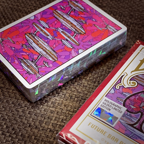 【Holographic Gilded版】Bicycle Future Bar Playing Cards (トランプ) 1枚目の画像