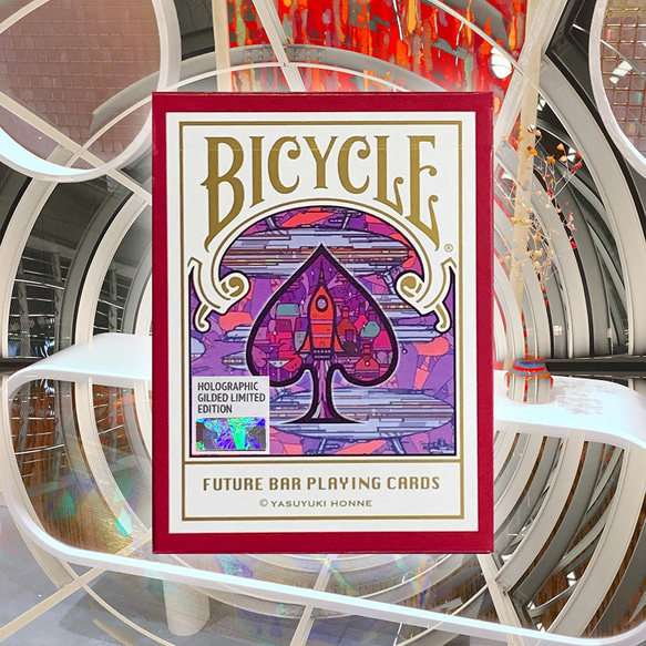 【Holographic Gilded版】Bicycle Future Bar Playing Cards (トランプ) 3枚目の画像