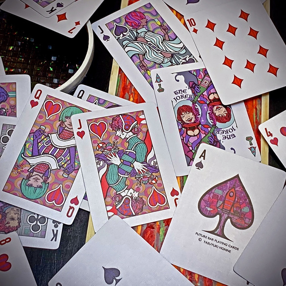 【Holographic Gilded版】Bicycle Future Bar Playing Cards (トランプ) 5枚目の画像