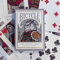 Bicycle Owl Playing Cards (カスタムバイスクル フクロウ　オリジナル トランプ ) 1枚目の画像