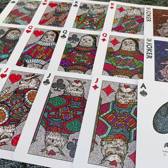 Bicycle Owl Playing Cards (カスタムバイスクル フクロウ　オリジナル トランプ ) 2枚目の画像