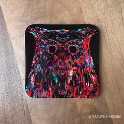 木製コースター(ふくろう) 1枚目の画像