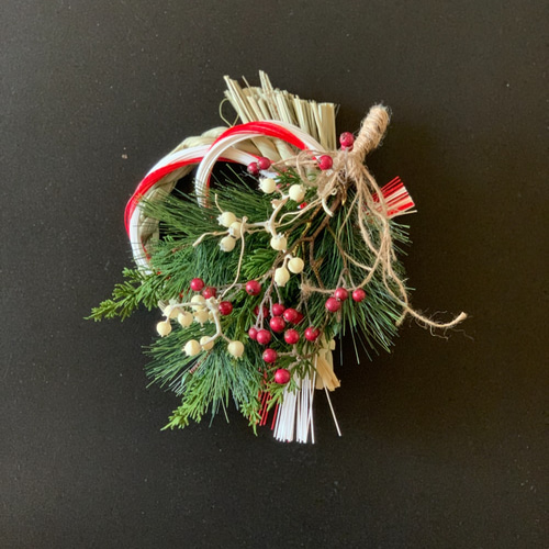 2022しめ縄飾り 紅白サンキライお正月飾り お正月 しめ縄 開運 玄関