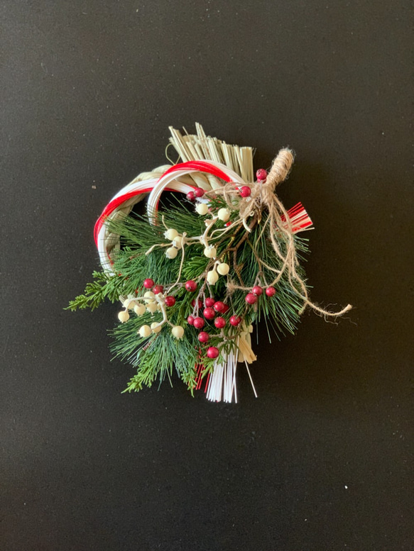 2022しめ縄飾り 紅白サンキライお正月飾り お正月 しめ縄 開運 玄関