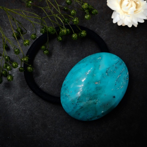 レジンヘアゴム ターコイズブルー　雪の結晶　お花　ブルー　冬　2 70e60936e66c660c4f0197d24d2fcc