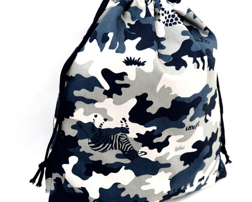 迷彩と動物の体操着入れ【男の子 小学校 幼稚園 保育園 入園入学準備