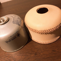 OD缶レザーカバー 受注生産 ヌメ革使用 キャンプ アウトドア 7枚目の画像