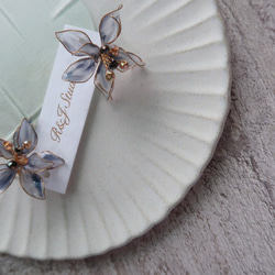 藍瀾系列耳環 -手作耳環 水晶花飾品 婚禮禮物 第4張的照片