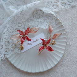 ピンクの泡-2ピースの花嫁手作りジュエリーブライダルヘッドウェア/花嫁のアクセサリー 1枚目の画像