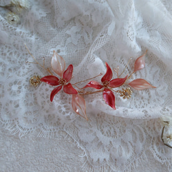 ピンクの泡-2ピースの花嫁手作りジュエリーブライダルヘッドウェア/花嫁のアクセサリー 2枚目の画像