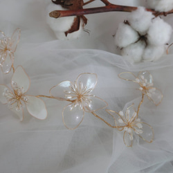 大花-手工水晶花樹脂飾品 新娘頭飾/伴娘配飾 第3張的照片